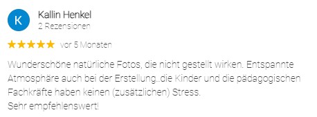 Kindergartenfotograf Hannover, Rezension 4