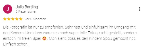 Kindergartenfotograf Hannover, Rezension 6